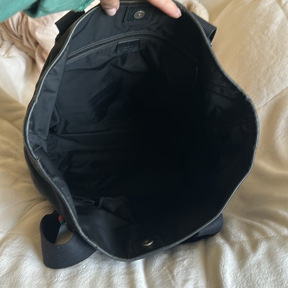 Authentic GUCCI Web Sherry Line Parana Tote Bag Nylon Leather Black - Picture 12 of 16